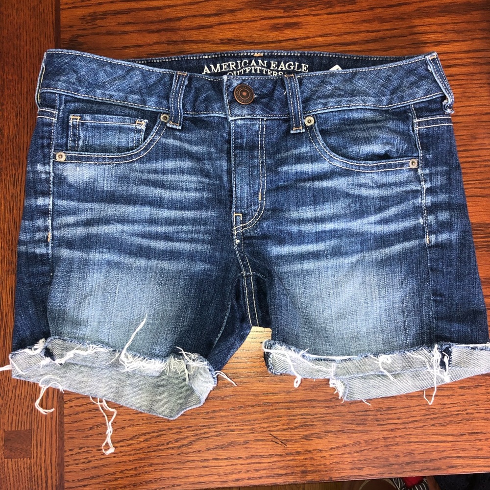 Midi jean shorts
